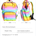 Mochila de viajes al aire libre de Mommy Mommy de gradiente de Rainbow